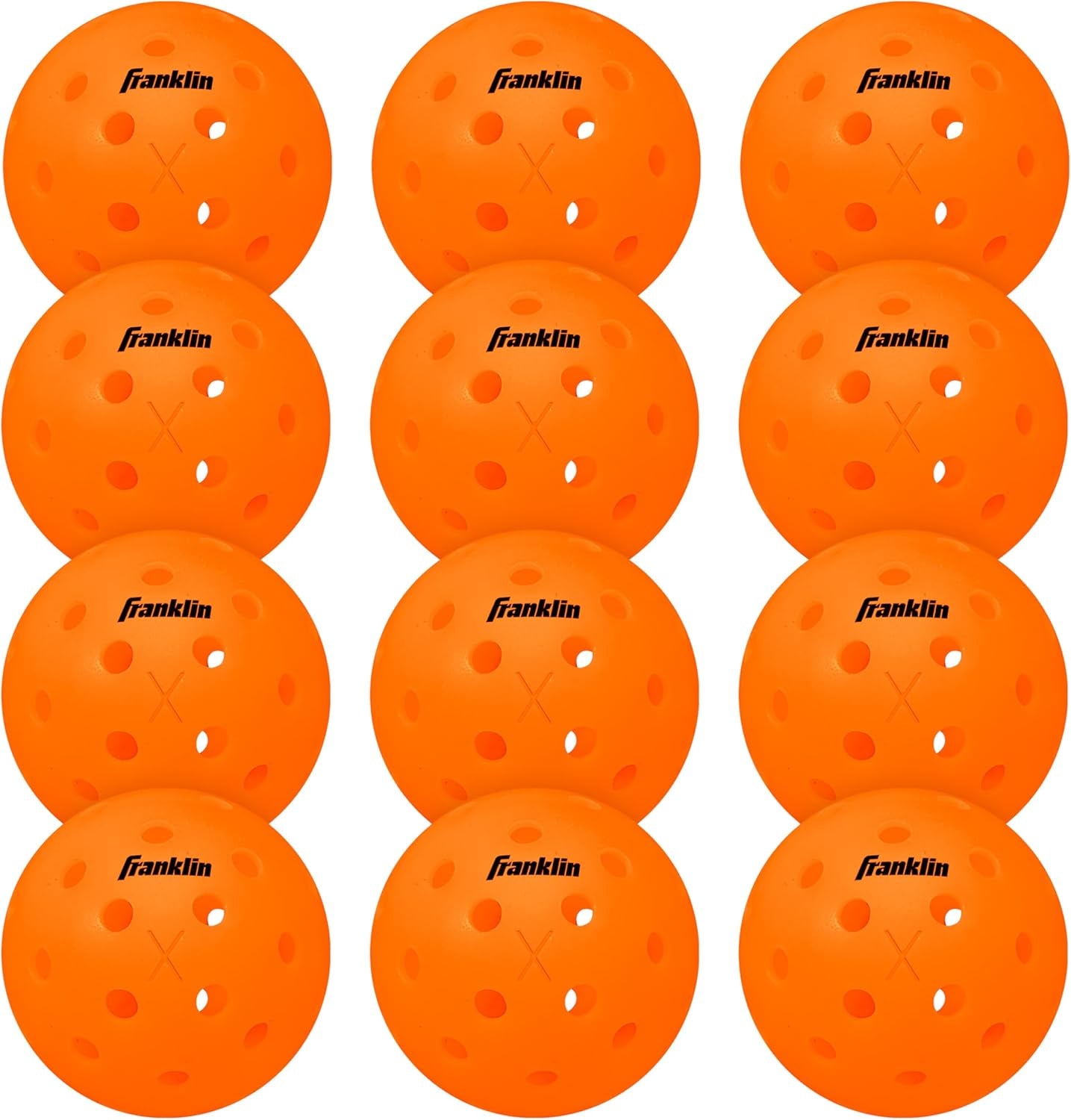 Franklin Sports X-40 Outdoor Pickleballs - Official Ball of USA Pickleball, APP Tour + US Open - Regulation Size