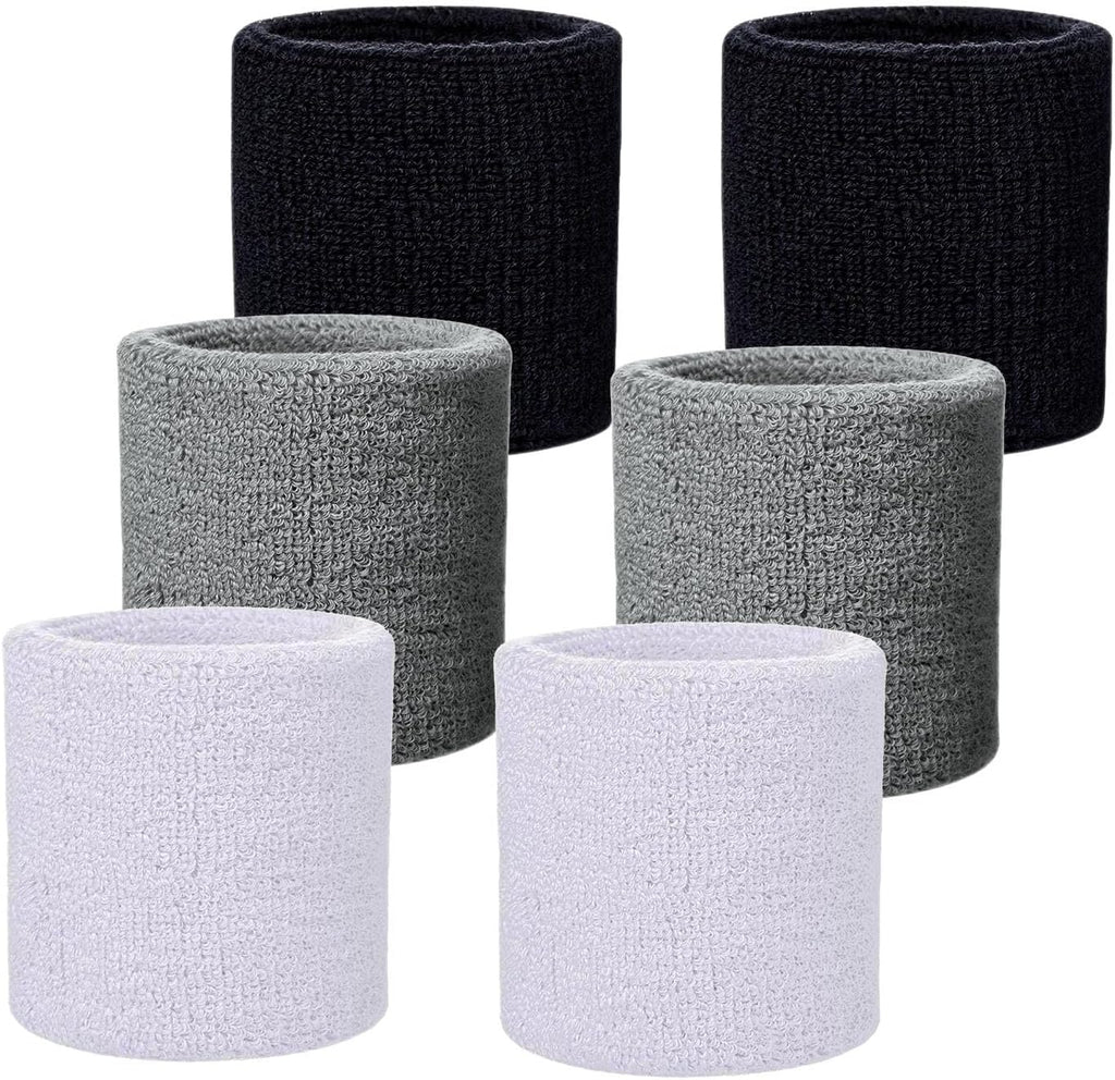 Wristbands Sweatbands for Men & Women, Breathable Tennis Wrist Bands Absorbent Sweat Band Multiuse Wristband for Basketball, Running, Gym, Working Out