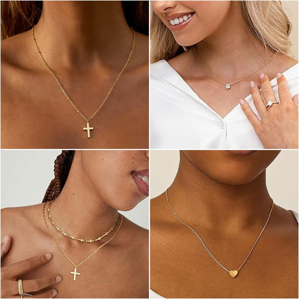 Golden Jewelry Sets for Women Fashion Costume Jewelry Includ Necklace Bracelet Rings Earrings Set