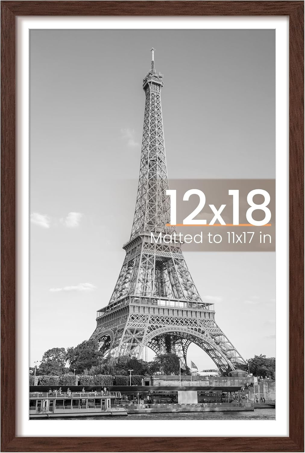 11x14 Black Picture Frame – Wall Hanging with Mat Option