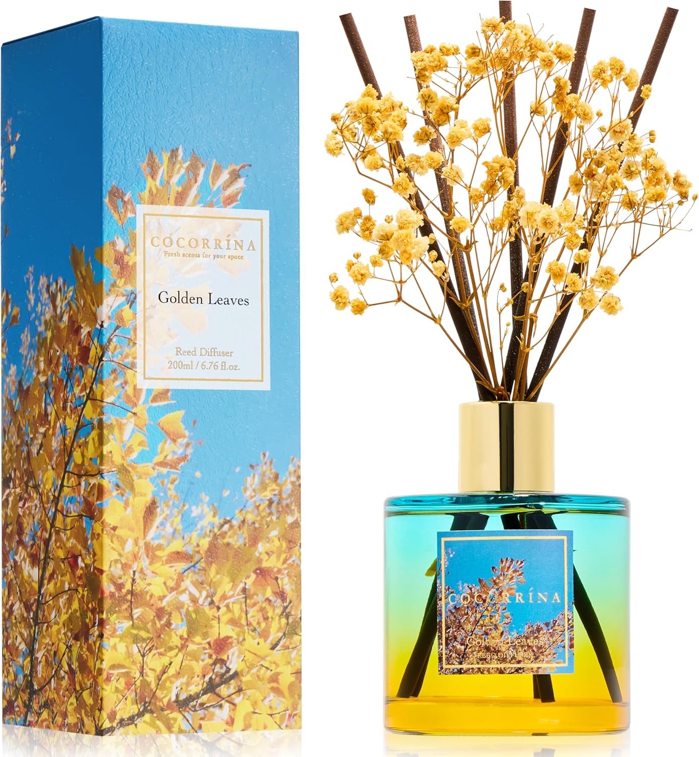 Reed Diffuser Sets, 6.7 Fl Oz. Black Forest Diffuser with Sticks Home Fragrance Reed Diffuser for Bathroom Shelf Decor