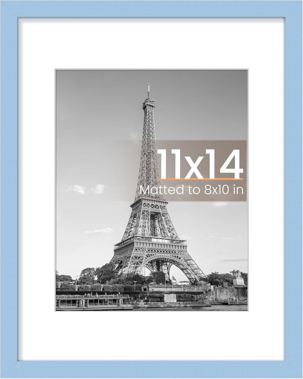 11x14 Black Picture Frame – Wall Hanging with Mat Option