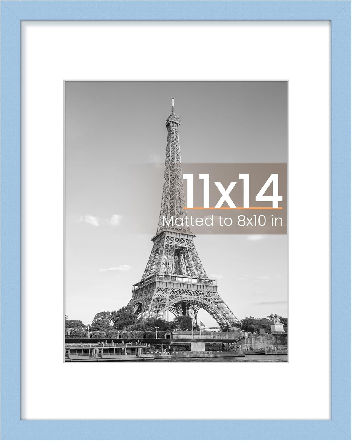 11x14 Black Picture Frame – Wall Hanging with Mat Option