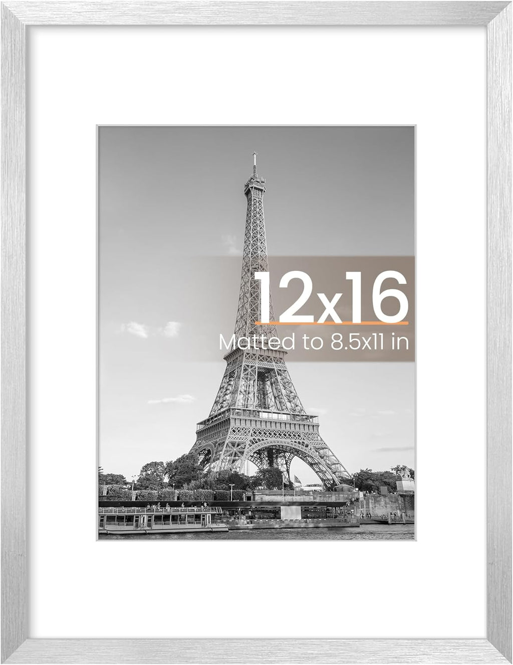 11x14 Black Picture Frame – Wall Hanging with Mat Option