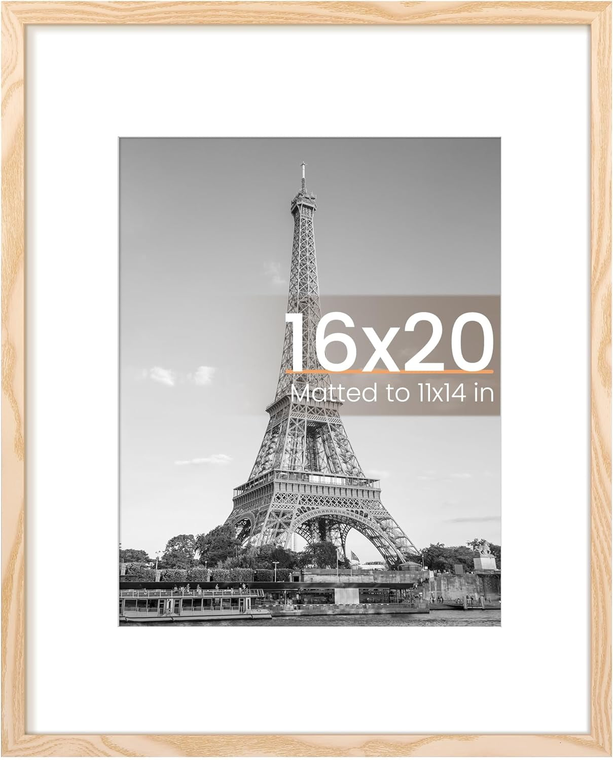 11x14 Black Picture Frame – Wall Hanging with Mat Option