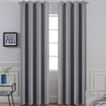 Room Darkening Gray Blackout Curtains 84 Inch Long Light Blocking Thermal Insulated Window Treatment Grommet Drapes for Bedroom Living Room, 52W X 84L, Grey Curtains, 2 Panels