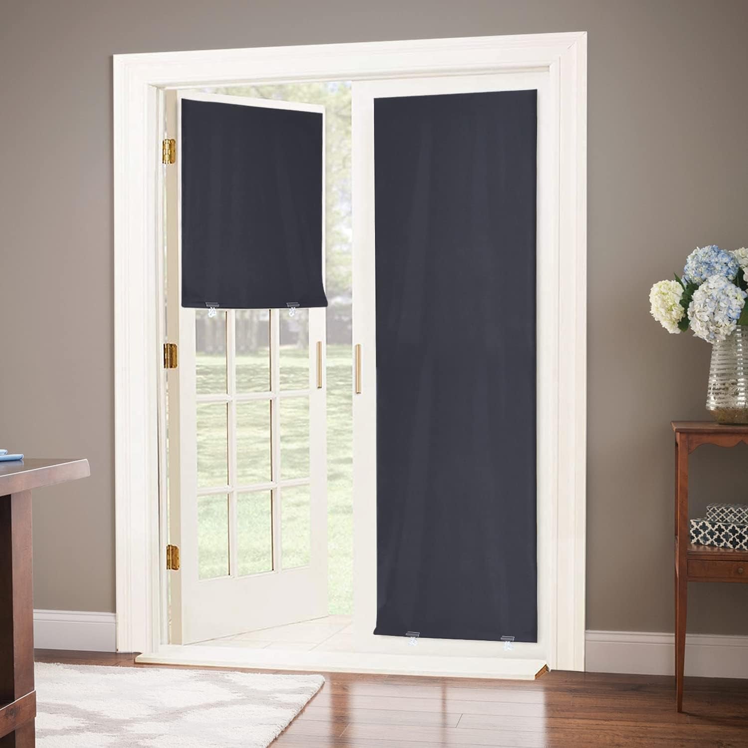 100% Blackout Roller Shades, No Tools No Drill Cordless Blinds for Windows, Thermal Insulated UV Protection Privacy Window Shades for Bedroom (36''W X 72''H, Black)