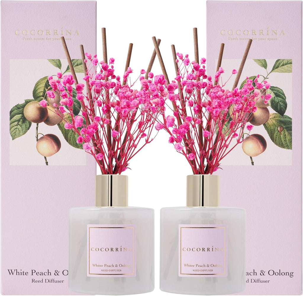 Reed Diffuser Sets, 6.7 Fl Oz. Black Forest Diffuser with Sticks Home Fragrance Reed Diffuser for Bathroom Shelf Decor