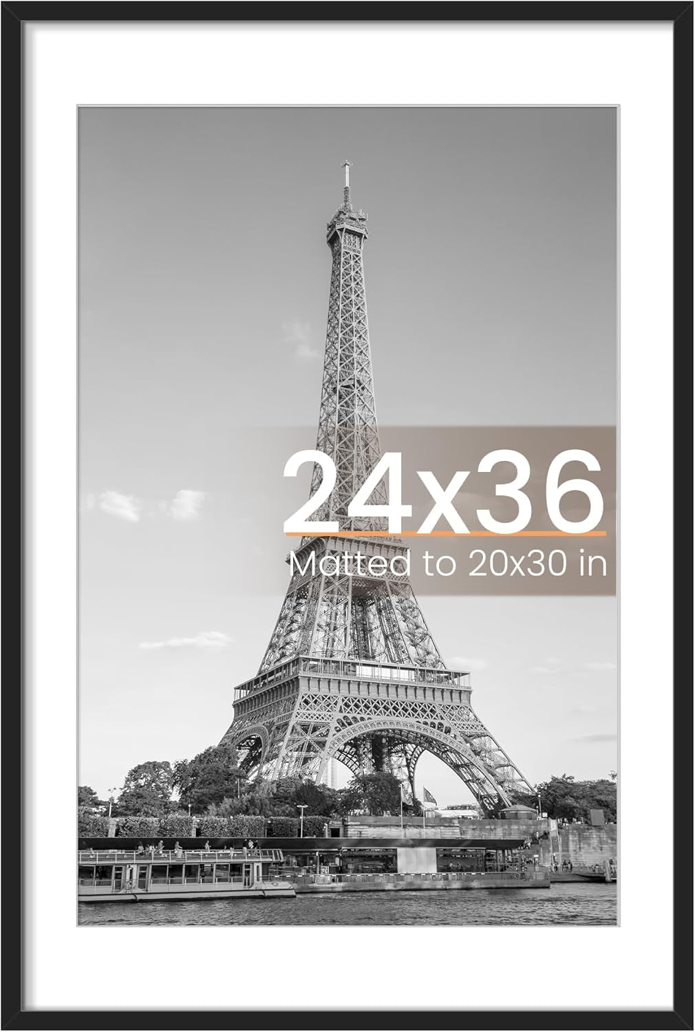 11x14 Black Picture Frame – Wall Hanging with Mat Option