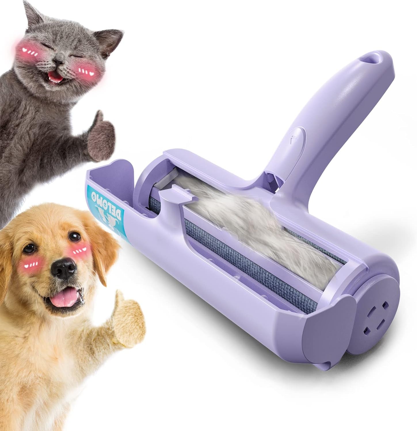Pet Hair Removal Tool, Pet Hair Remover - Lint Roller for Pet Hair - Cat and Dog Hair Remover for Couch, Furniture, Carpet, Car Seat, Reusable Lint Roller with Fur Bin, Pet Owner Essential