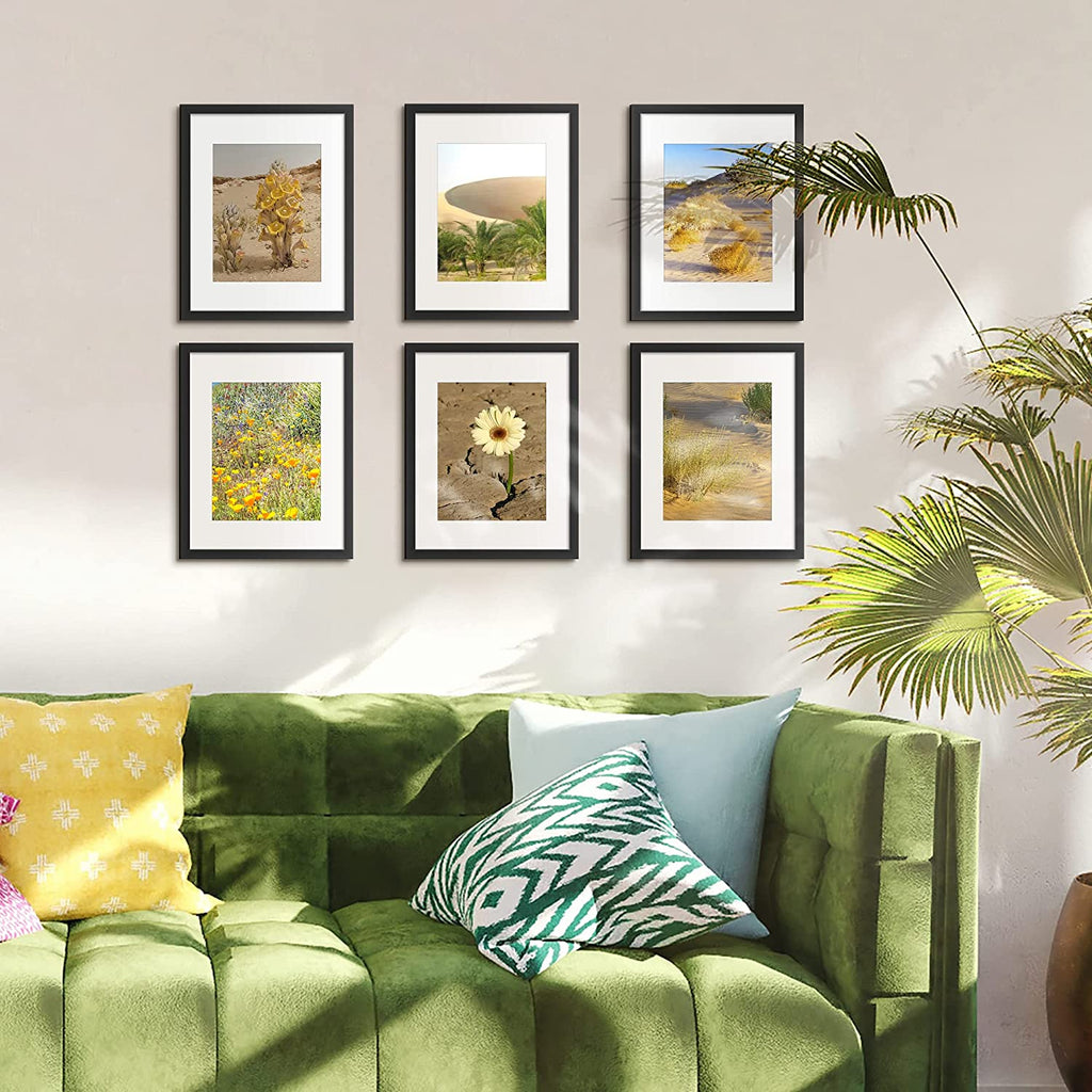 11x14 Black Picture Frame – Wall Hanging with Mat Option