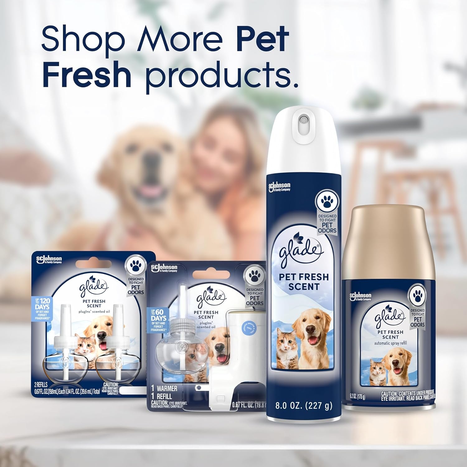 Plugins Refills Air Freshener, Pet Fresh Scent, Scented and Essential Oils for Home and Bathroom, 0.67 Fl Oz, 5 Count