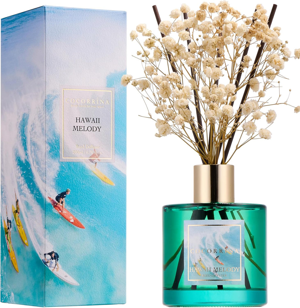 Reed Diffuser Sets, 6.7 Fl Oz. Black Forest Diffuser with Sticks Home Fragrance Reed Diffuser for Bathroom Shelf Decor