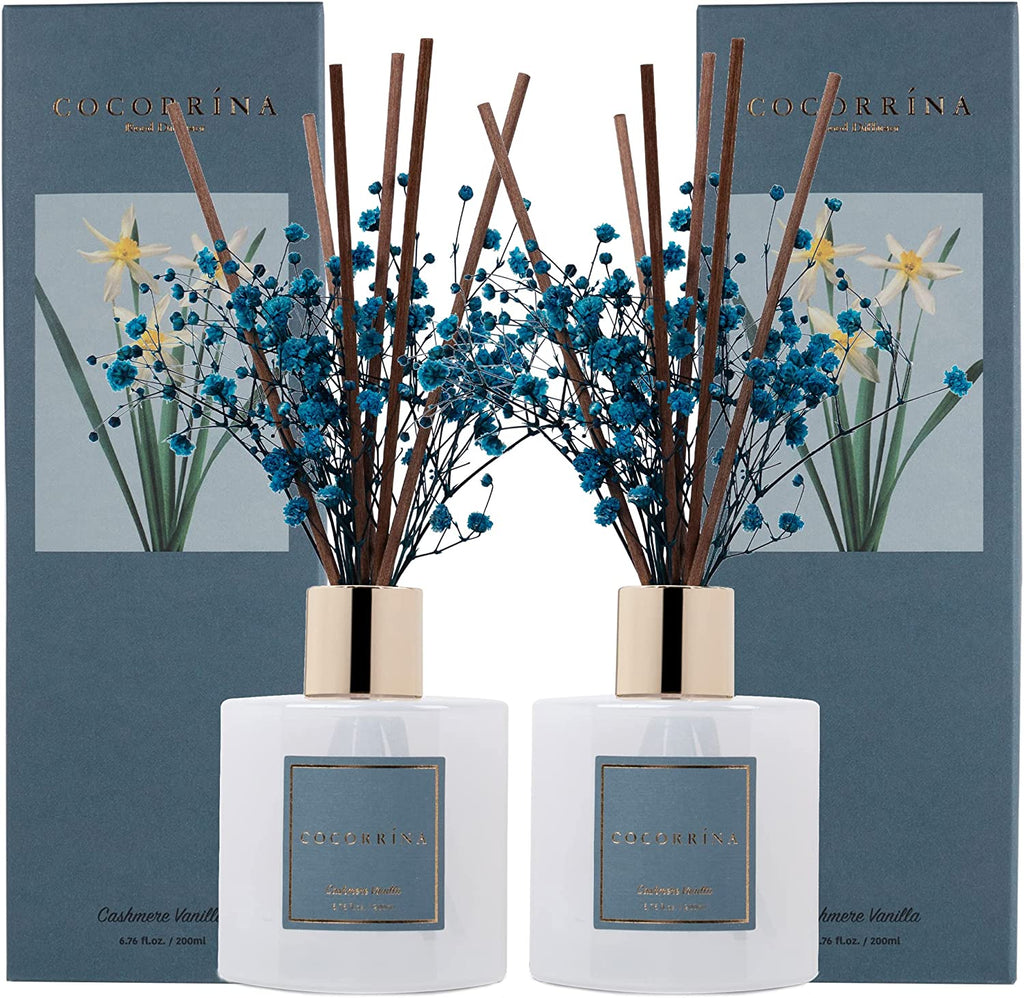 Reed Diffuser Sets, 6.7 Fl Oz. Black Forest Diffuser with Sticks Home Fragrance Reed Diffuser for Bathroom Shelf Decor