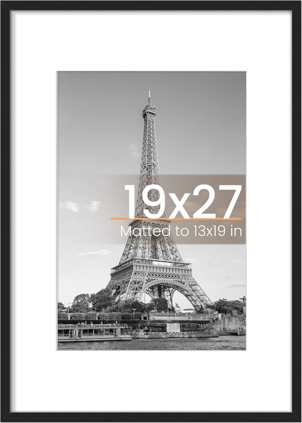 11x14 Black Picture Frame – Wall Hanging with Mat Option