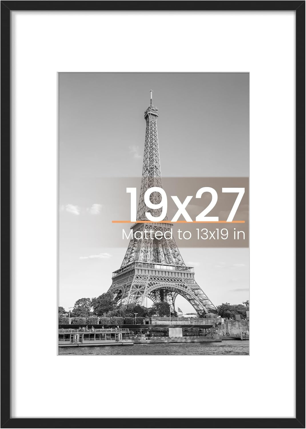 11x14 Black Picture Frame – Wall Hanging with Mat Option