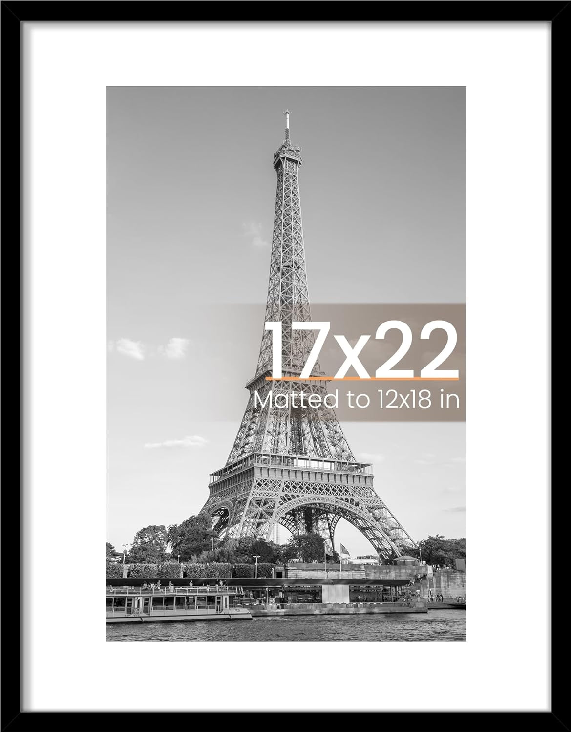 11x14 Black Picture Frame – Wall Hanging with Mat Option