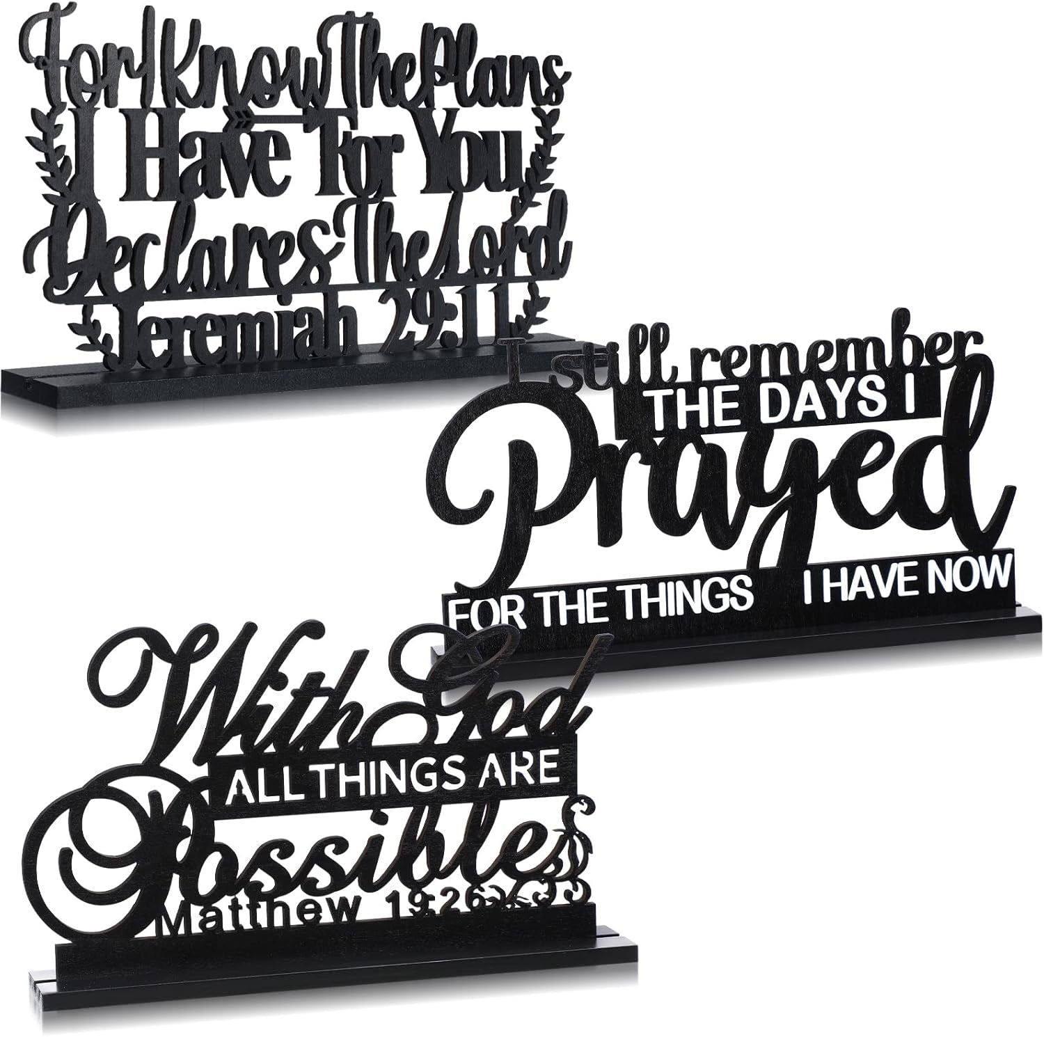 I Still Remember the Days I Prayed Sign Inspirational Table Blessed Signs Motivational Decor Farmhouse Table Home Centerpieces Faith Wooden Shelf for Living Room Office(Classic Style)