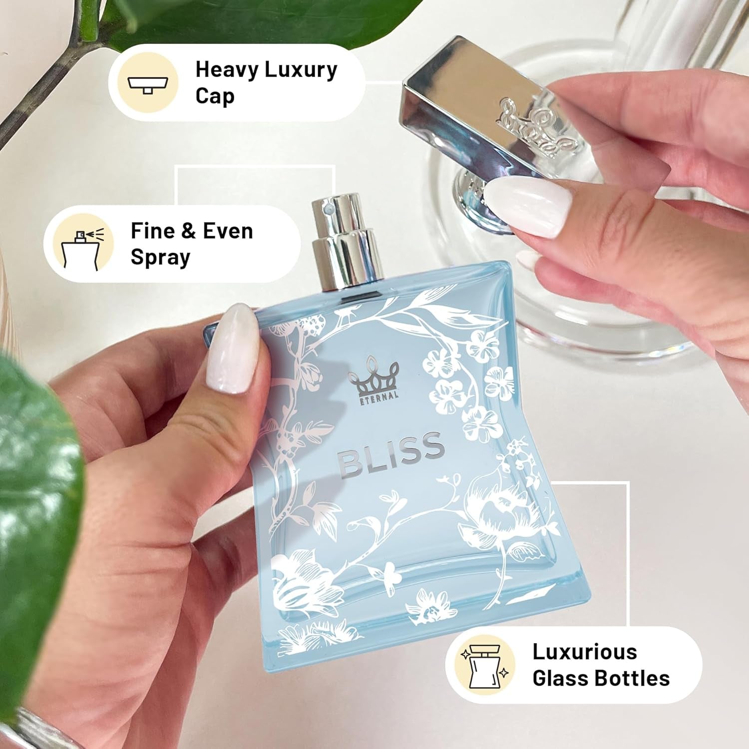 Eternal Bliss - Inspired by Designer Citrus Green Apple Perfume - 3.4 Oz (100Ml) - EDP - Long-Lasting - Vegan - Clean Ingredients - Perfume Spray for Women - 2000 Sprays per Bottle