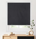 100% Blackout Roller Shades, No Tools No Drill Cordless Blinds for Windows, Thermal Insulated UV Protection Privacy Window Shades for Bedroom (36''W X 72''H, Black)