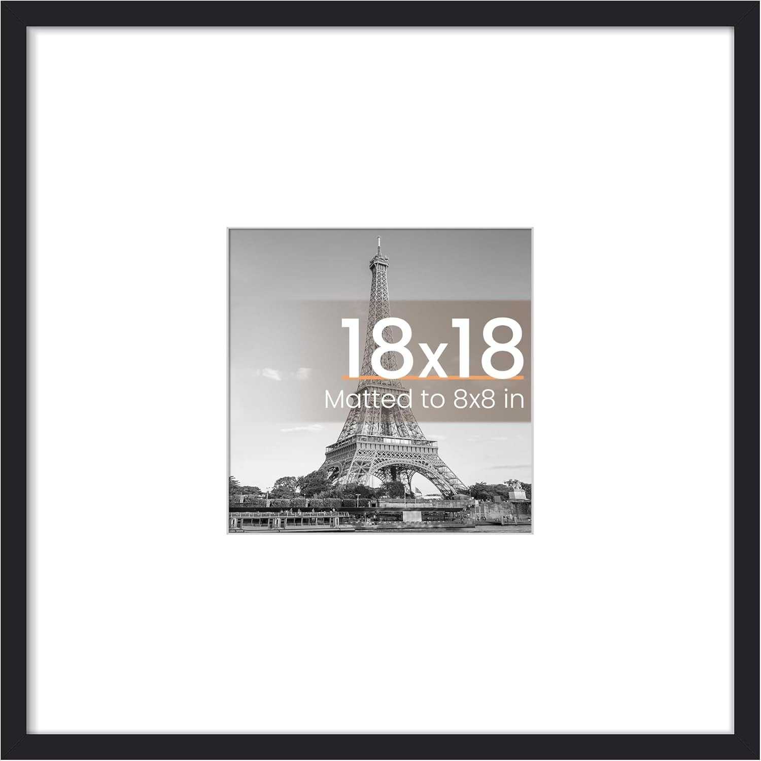 11x14 Black Picture Frame – Wall Hanging with Mat Option