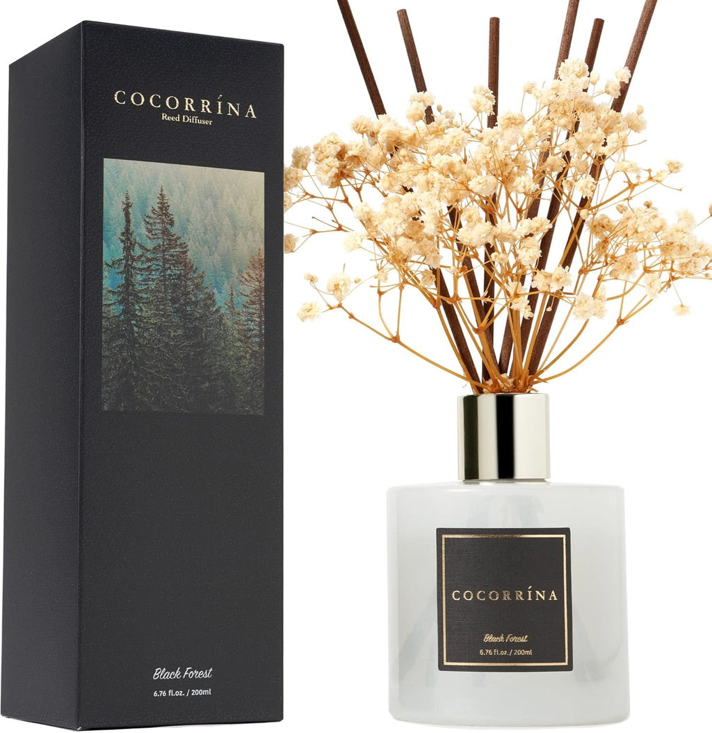 Reed Diffuser Set, Clean Linen 6.7 Fl Oz Scented Diffuser with Sticks Home Fragrance Reed Diffuser for Bathroom Shelf Decor