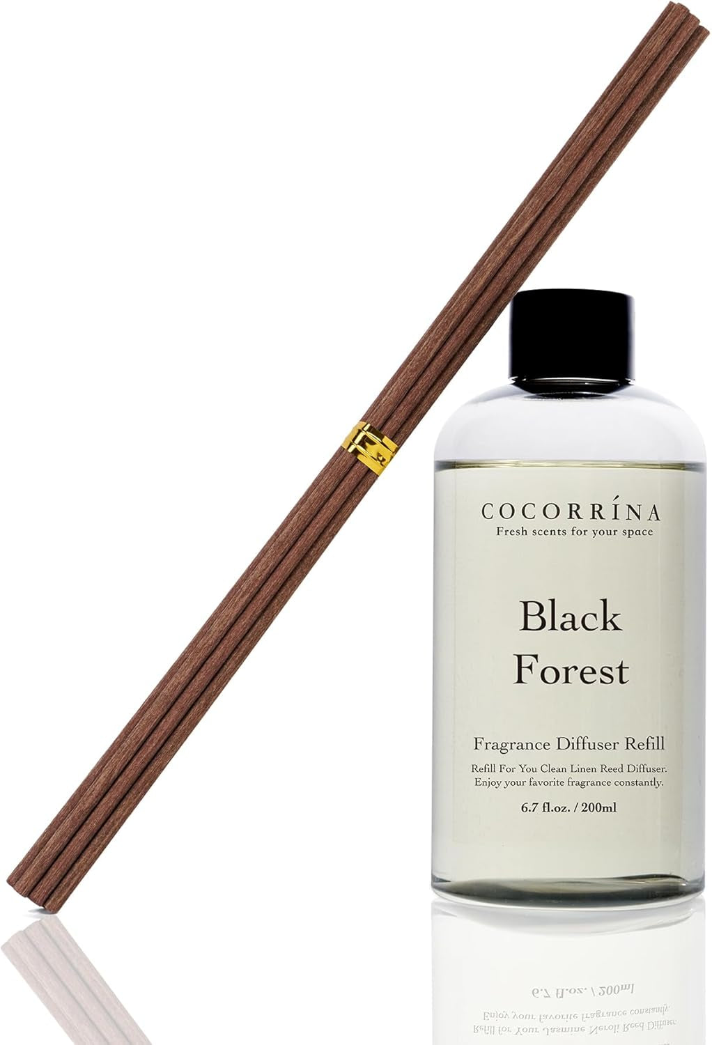 Reed Diffuser Set, Clean Linen 6.7 Fl Oz Scented Diffuser with Sticks Home Fragrance Reed Diffuser for Bathroom Shelf Decor