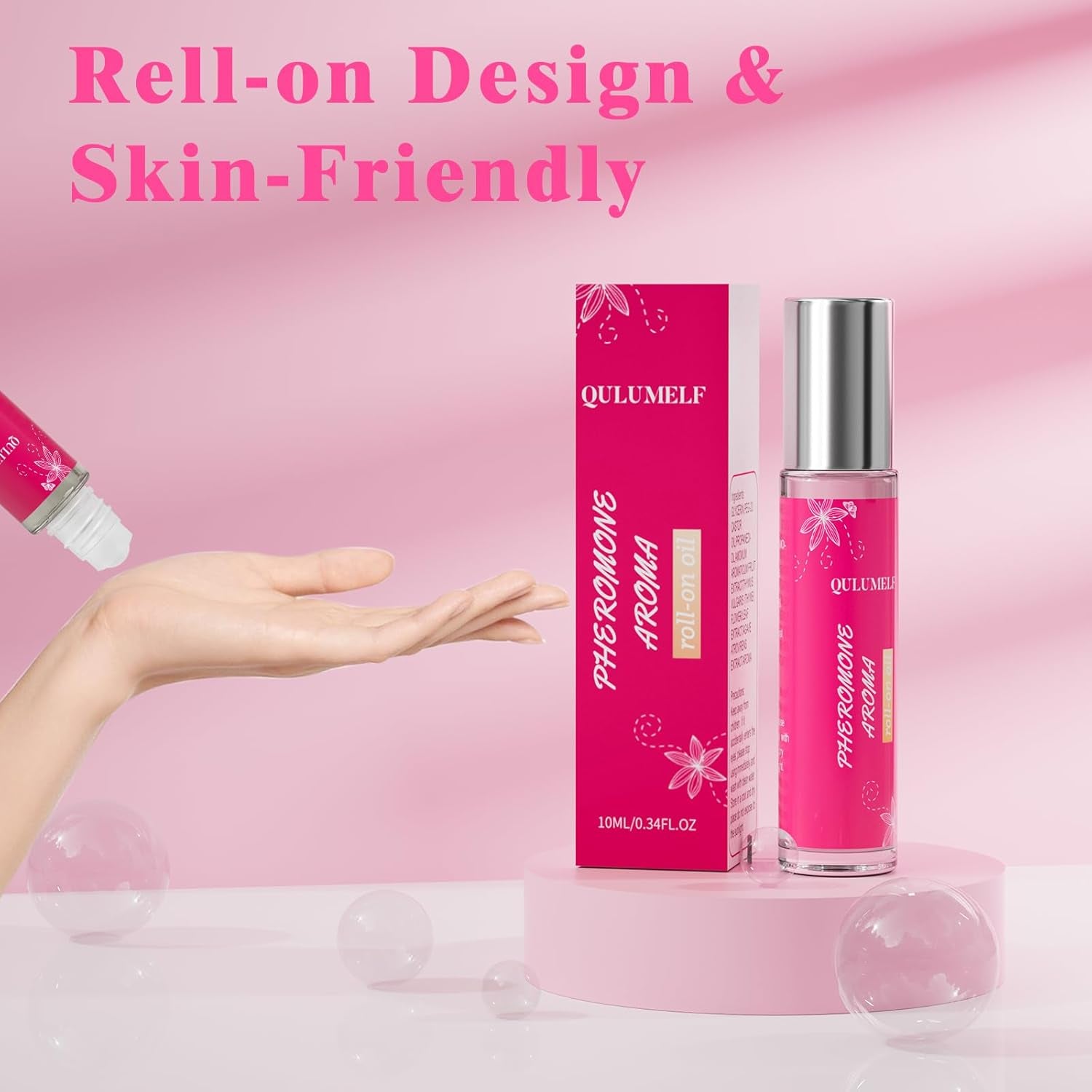 Pheromone Perfume for Women,Fragrance Pheromone Cologne Attract Men, Long Lasting Women'S Perfume, Roller Ball Design, Portable and Fruity