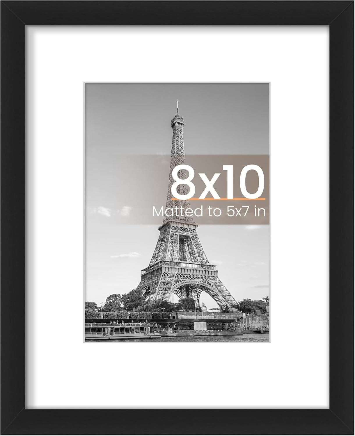 11x14 Black Picture Frame – Wall Hanging with Mat Option