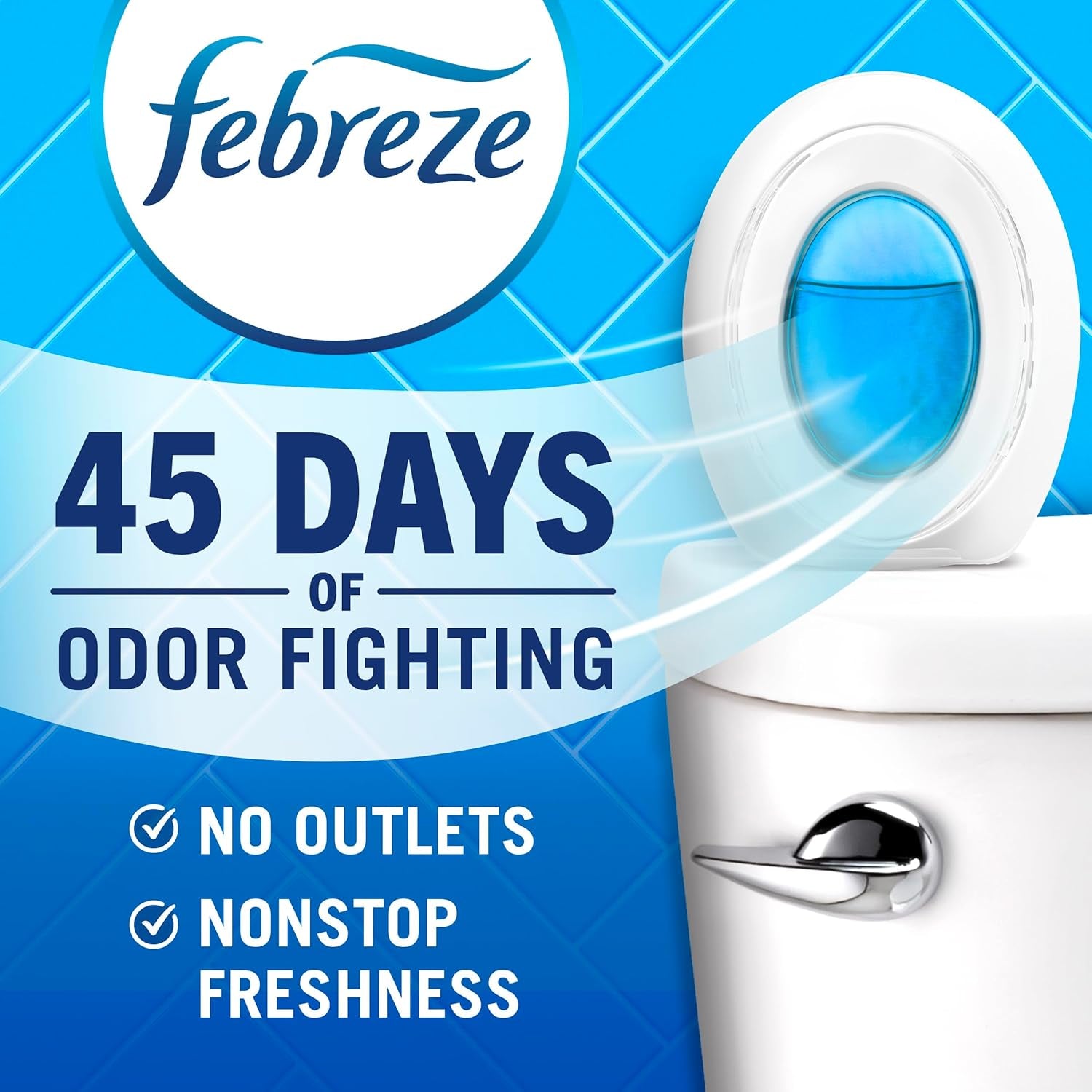 Bathroom Air Freshener, Odor-Fighting, Plug-In Alternative, Air Fresheners for Home, Bathroom and Kitchen, Closet, Pet & Litter Box Odor Fighter, Gain Original Scent, Multicolor, 4 Count
