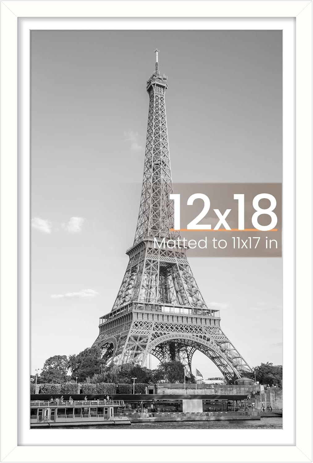 11x14 Black Picture Frame – Wall Hanging with Mat Option