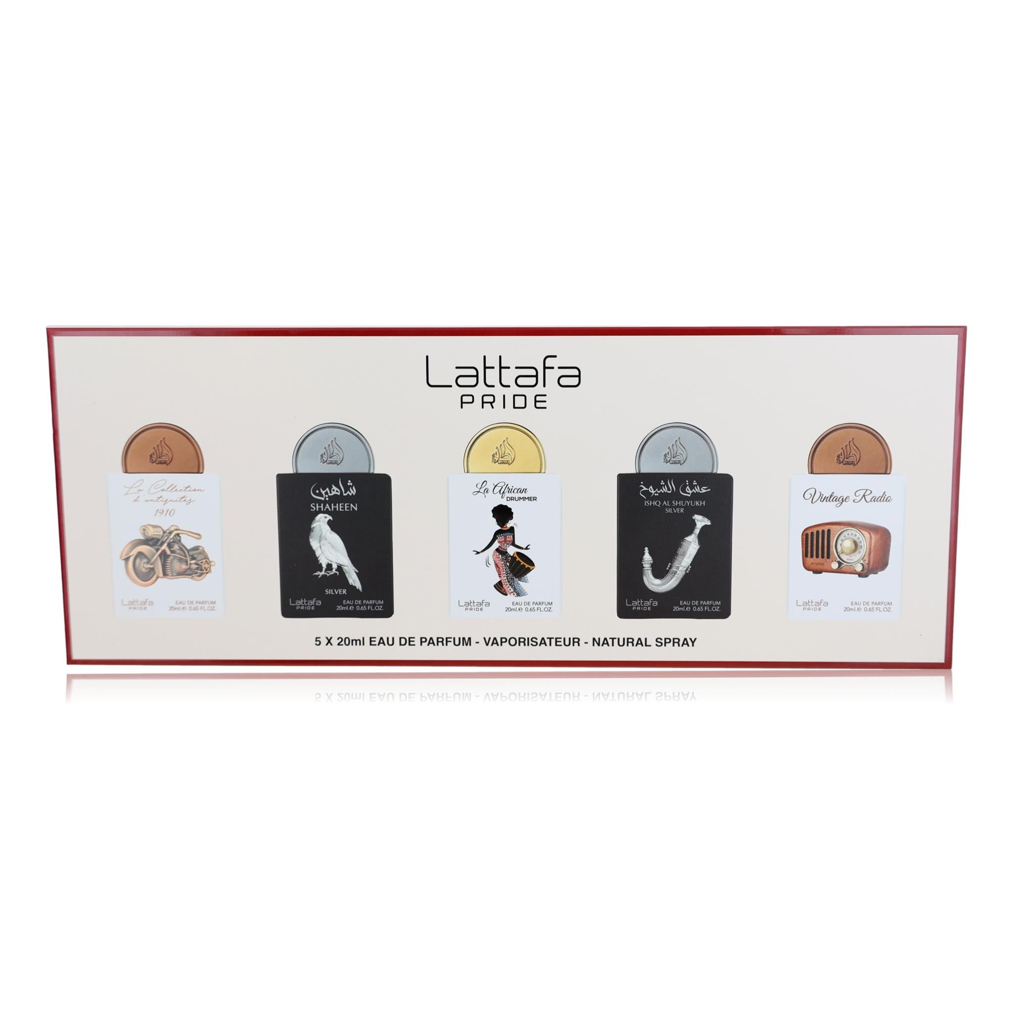 Lattafa Pride Collection No.5 by Lattafa, 5 Piece Miniature Set for Unisex